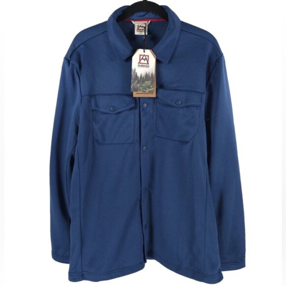 NWT AVALANCHE Outdoor Snap Collared Navy Shirt Jacket Fleece CAM816B Size M & LG